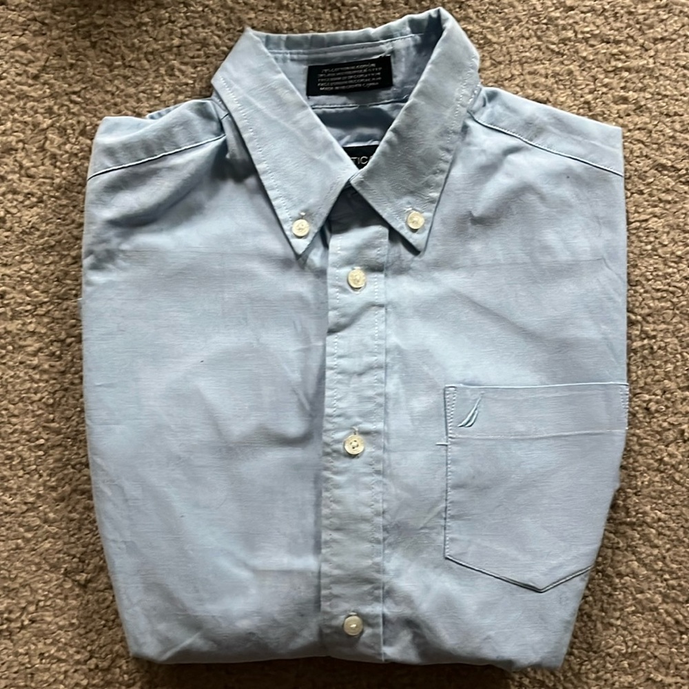 Nautica long sleeve boys oxford.  Blue. Size 12